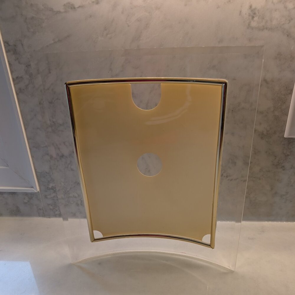 Plastic clear vintage curved frame
